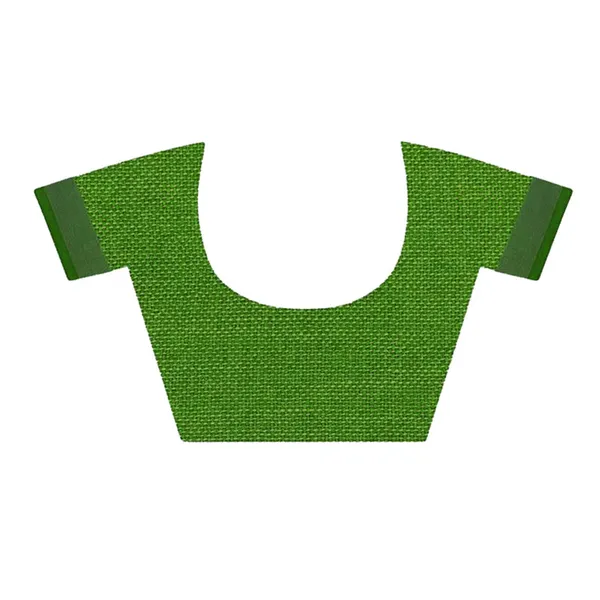 Green_women's_Bhagalpuri_Handloom_Blend_Linen-Cotton_Saree_With_Running_Unstitched_Blouse_Piece_Free_Size_Variation_Of_Colors