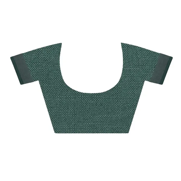 Hookers'_Green_women's_Bhagalpuri_Handloom_Blend_Linen-Cotton_Saree_With_Running_Unstiched_Blouse_Piece_Free_Size_Variation_Of_Colors