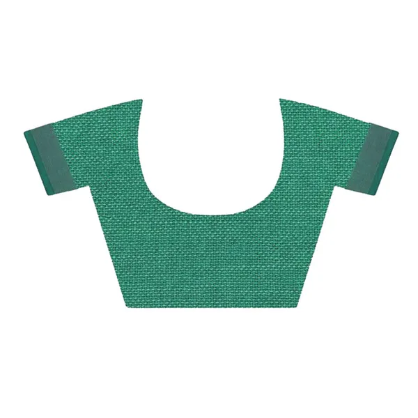 Mint_Green_women's_Bhagalpuri_Handloom_Blend_Linen-Cotton_Saree_With_Running_Unstiched_Blouse_Piece_Free_Size_Variation_Of_Colors