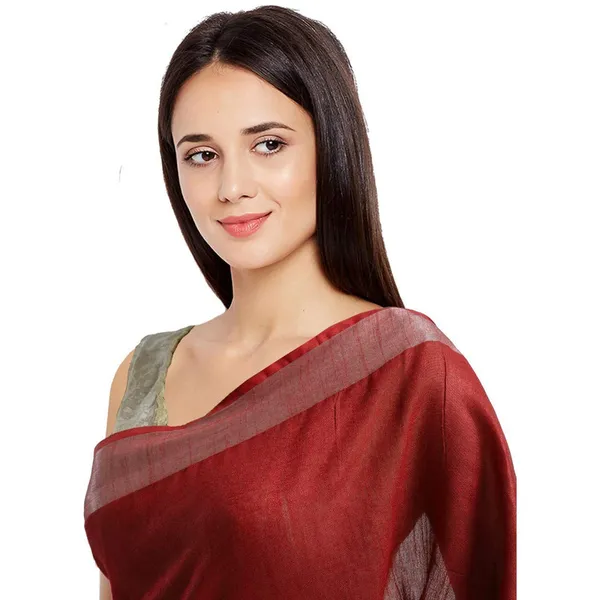 Red_women's_Bhagalpuri_Handloom_Blend_Linen-Cotton_Saree_With_Running_Unstiched_Blouse_Piece_Free_Size_Variation_Of_Colors