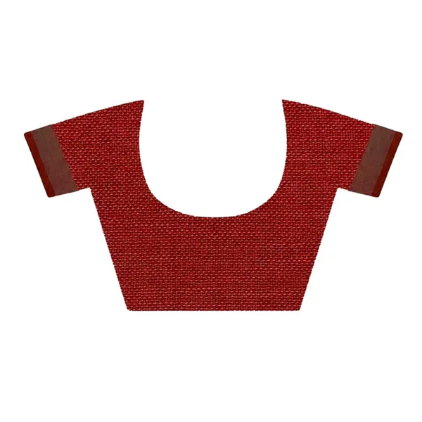 Red_women's_Bhagalpuri_Handloom_Blend_Linen-Cotton_Saree_With_Running_Unstiched_Blouse_Piece_Free_Size_Variation_Of_Colors