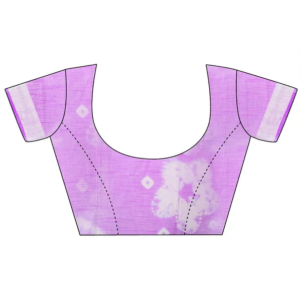 Electric_Purple_women's_Bhagalpuri_Handloom_Linen_Blend_Tie-Dye_(Sibory_Dye)_Saree_With_Running_Unstiched_Blouse_Piece