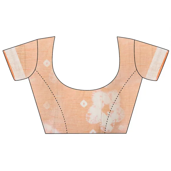 Orange_women's_Bhagalpuri_Handloom_Linen_Blend_Tie-Dye_(Sibory_Dye)_Saree_With_Running_Unstiched_Blouse_Piece