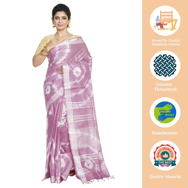 Rose_Brown_women's_Bhagalpuri_Handloom_Linen_Blend_Tie-Dye_(Sibory_Dye)_Saree_With_Running_Unstiched_Blouse_Piece