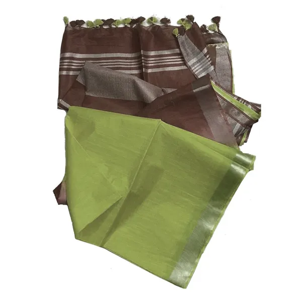 Ethnic_Wear_Bhagalpuri_Handloom_Cotton_Linen_Blend_Two_Dye_Saree_With_Running_Unstitched_Blouse_Piece