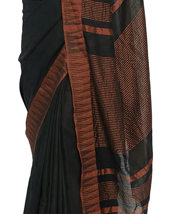 Bhagalpuri_Handloom_Katan_Viscous_Silk_Temple_Border_Saree_Ethnic_Wear_With_Running_Unstitched_Striped_Blouse_Piece