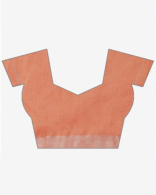 Carol_Orange_women's_Handloom_Bhagalpuri_Cotton_Linen_Slub_Blend_Zari_Border_Saree_Ethnic_Wear_With_Running_Unstitched_Blouse_Piece