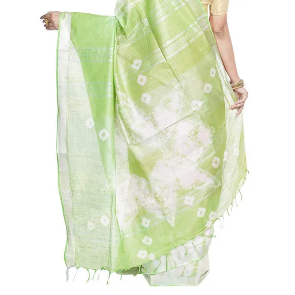 Bhagalpuri_Handloom_Cotton_Linen_Slub_Blend_Tie_Two_Dye_(Sibory_Two_Dye)_Saree_With_Running_Unstitched_Blouse_Piece