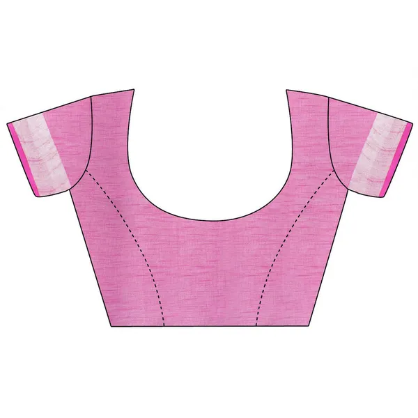 Flax_Yellow_&_Hot_Pink_women's_Bhagalpuri_Handloom_Cotton_Linen_Slub_Blend_Tie_Two_Dye_(Sibory_Two_Dye)_Saree_With_Running_Unstitched_Blouse_Piece