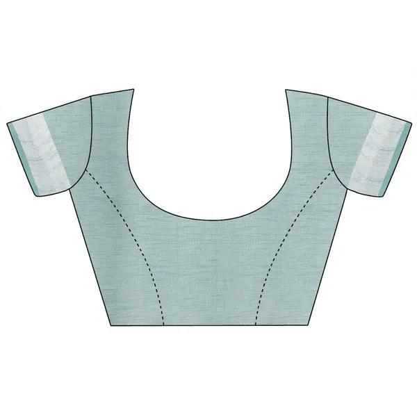 Light_Myrtle_Green_&_Light_Green_women's_Bhagalpuri_Handloom_Cotton_Linen_Slub_Blend_Tie_Two_Dye_(Sibory_Two_Dye)_Saree_With_Running_Unstitched_Blouse_Piece
