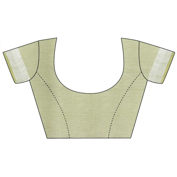 Moss_Green_&_Celadon_Green_women's_Bhagalpuri_Handloom_Cotton_Linen_Slub_Blend_Tie_Two_Dye_(Sibory_Two_Dye)_Saree_With_Running_Unstitched_Blouse_Piece