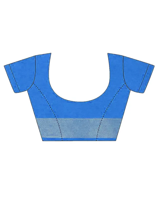 Ashamed_Tan-Cyan_women's_Bhagalpuri_Handloom_Cotton_Linen_Blend_Contrast_Pallu_Saree_And_Unstitched_Contrast_Blouse_Piece
