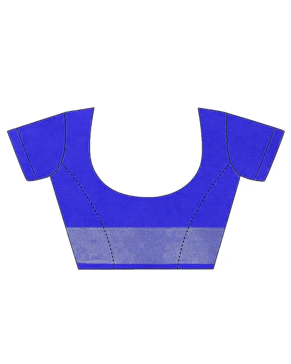 Tea_Rose_Pink-Blue_women's_Bhagalpuri_Handloom_Cotton_Linen_Blend_Contrast_Pallu_Saree_And_Unstitched_Contrast_Blouse_Piece