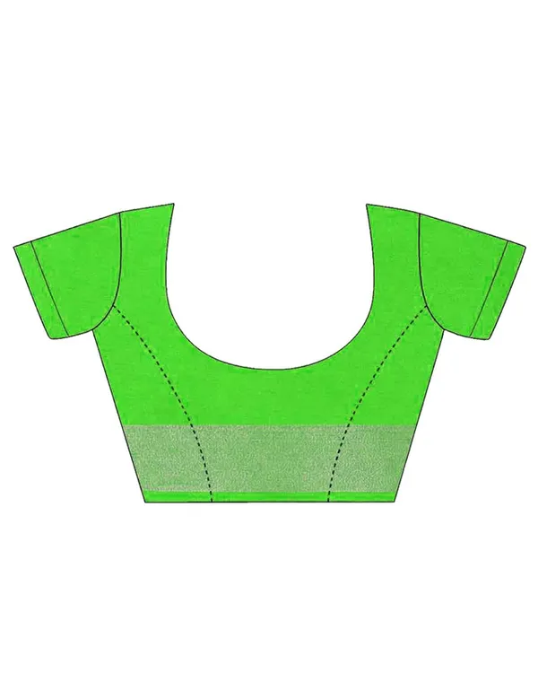 Tiffany_Blue-Green_women's_Bhagalpuri_Handloom_Cotton_Linen_Blend_Contrast_Pallu_Saree_And_Unstitched_Contrast_Blouse_Piece