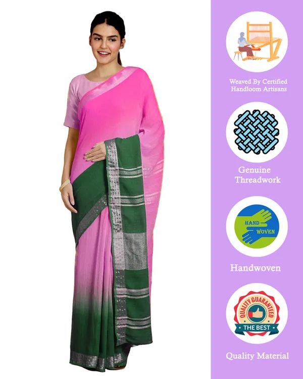 Bhagalpuri_Handloom_Linen_Cotton_Blend_Two_Dye_Saree_With_Running_Unstitched_Blouse_Piece