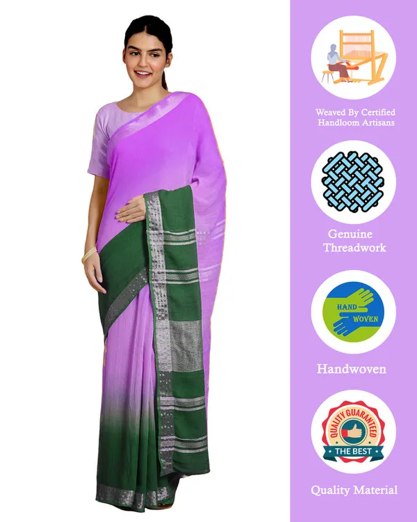 Bhagalpuri_Handloom_Linen_Cotton_Blend_Two_Dye_Saree_With_Running_Unstitched_Blouse_Piece