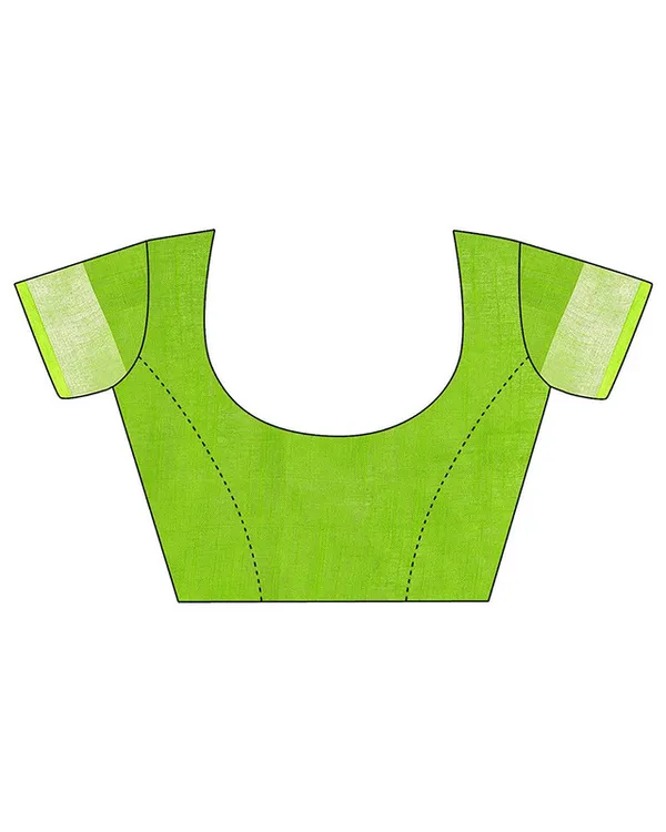Fine_Pink_&_Apple_Green_women's_Bhagalpuri_Handloom_Ethnic_Wear_Linen_Two_Dye_Saree_With_Running_Unstitched_Blouse_Piece