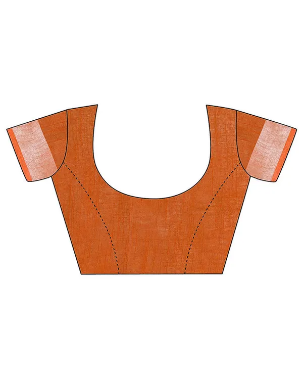 Neon_Blue_&_Mohangni_Orange_women's_Bhagalpuri_Handloom_Ethnic_Wear_Linen_Two_Dye_Saree_With_Running_Unstitched_Blouse_Piece