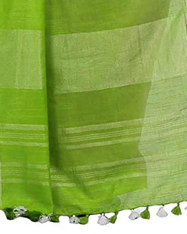 Bhagalpuri_Handloom_Ethnic_Wear_Linen_Two_Dye_Saree_With_Running_Unstitched_Blouse_Piece