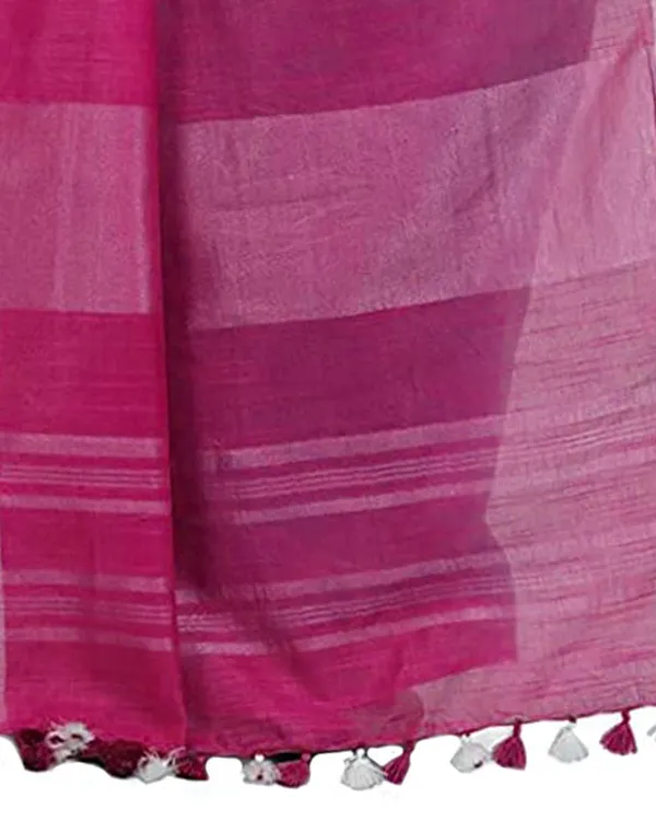 Chartreuse_Green_&_Raspberry_Pink_women's_Bhagalpuri_Handloom_Pure_Cotton_Two_Dye_Saree_With_Running_Unstitched_Blouse_Piece