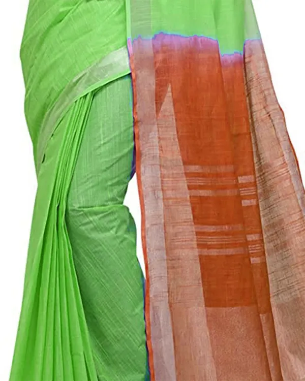 Bhagalpuri_Handloom_Pure_Cotton_Two_Dye_Saree_With_Running_Unstitched_Blouse_Piece