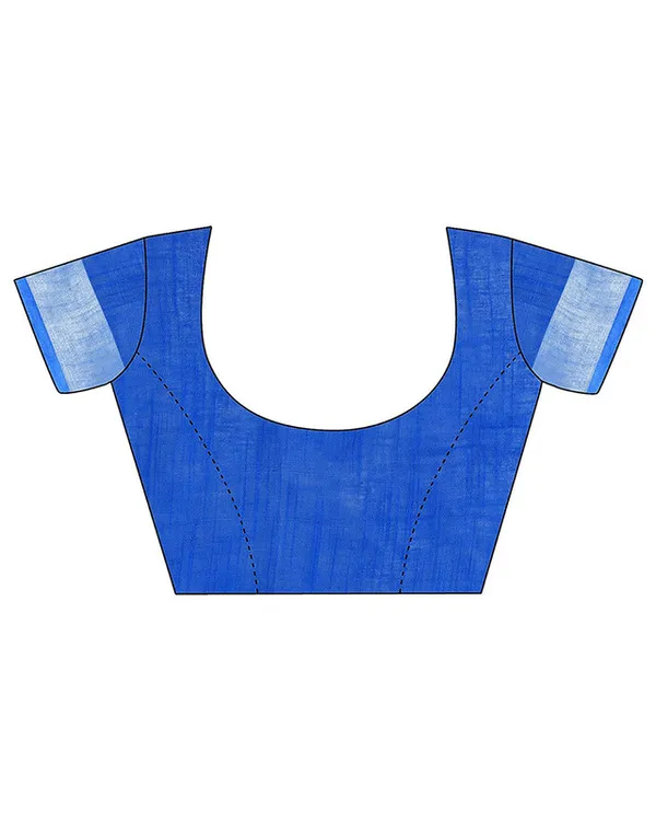 Electric_Blue_&_Azure_Cyan_women's_Handloom_Bhagalpuri_Linen_Blend_Two_Dye_Saree_With_Running_Unstitched_Blouse_Piece