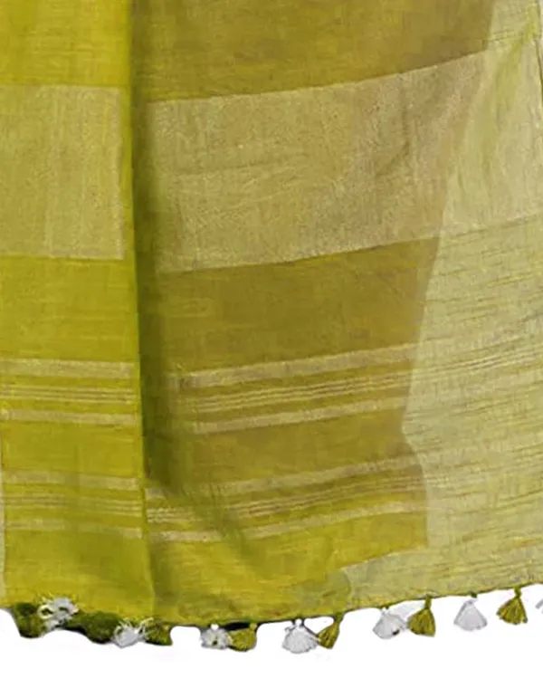 Handloom_Bhagalpuri_Linen_Blend_Two_Dye_Saree_With_Running_Unstitched_Blouse_Piece