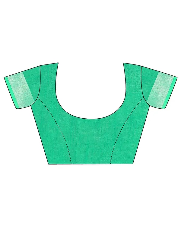 Tangerine_Orange_&_Mint_Green_women's_Handloom_Bhagalpuri_Linen_Blend_Two_Dye_Saree_With_Running_Unstitched_Blouse_Piece