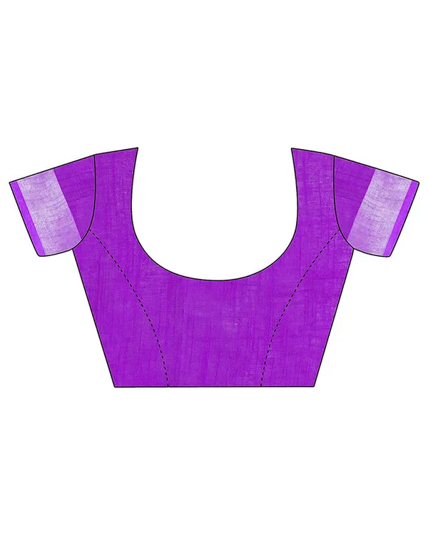 Tangerine_Orange_&_French_Violet_women's_Handloom_Bhagalpuri_Linen_Cotton_Slub_Blend_Two_Dye_Saree_With_Running_Unstitched_Blouse_Piece