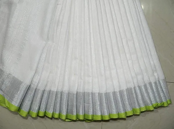 Handloom_Bhagalpuri_Cotton_Linen_Blend_Saree_Ethnic_Wear_With_Contrast_Unstitched_Blouse_Piece