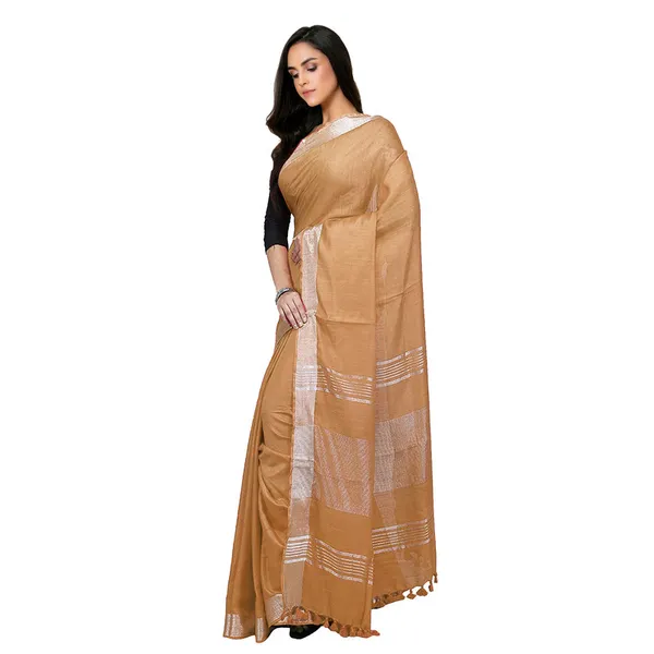 Bhagalpuri_women's_Handloom_Linen_Cotton_Ethnic_Wear_Saree_With_Running_Unstitched_Blouse_Piece