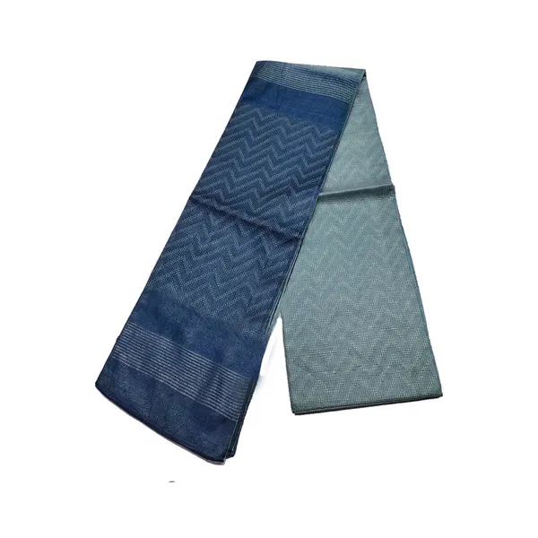 Handloom_Semi_Tussar_Silk_Two_Dye_Bhagalpuri_Saree_for_women's_with_Striped_Pallu_(12501_Midnight_Blue_&_Light_Blue)