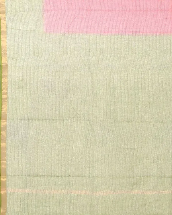 Organza_Net_Handloom_Art_Silk_Bhagalpuri_Two_Dye_Saree_(Green-Red)