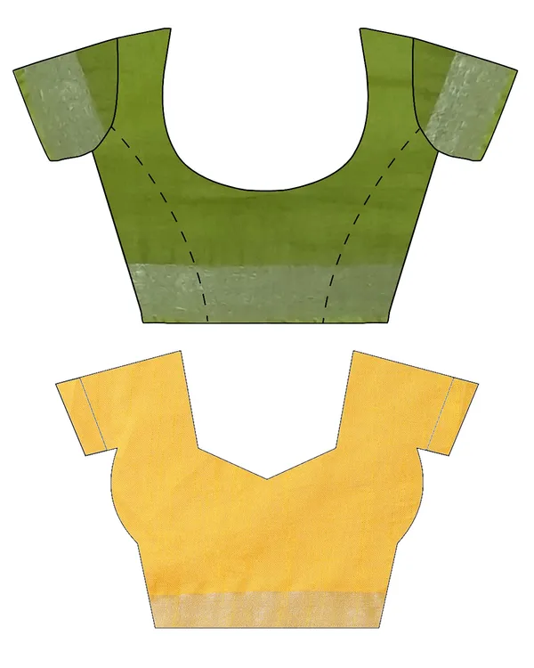 Green_&_Yellow_women's_Bhagalpuri_Handloom_Cotton-Linen_Blend_Saree_Combo_(Pack_Of_2)_With_Running_Unstiched_Blouse_Piece