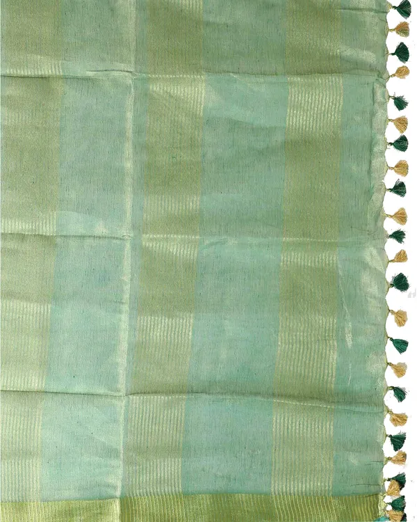 Tissue_Linen_Pure_Handloom_Bhagalpuri_Saree_(Green)