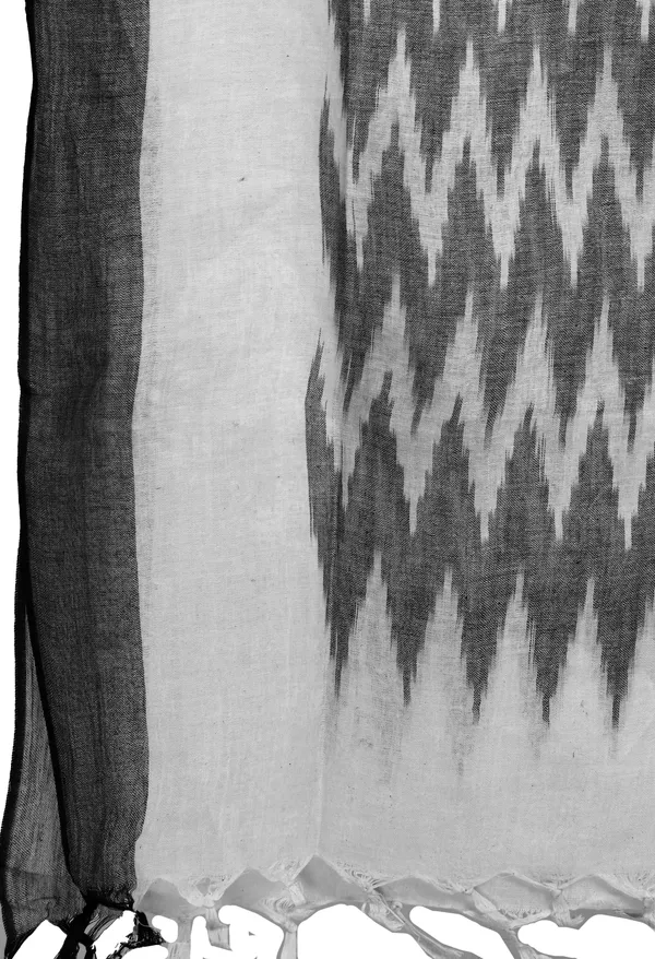Linen_Cotton_Blend_Handloom_Ikkat_Bhagalpuri_Dupatta_(Black)