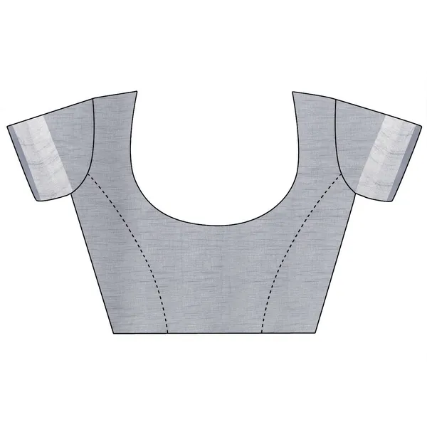 Grey_&_Light_Green_women's_Bhagalpuri_Handloom_Cotton_Linen_Slub_Blend_Tie_Two_Dye_(Sibory_Two_Dye)_Saree_With_Running_Unstitched_Blouse_Piece