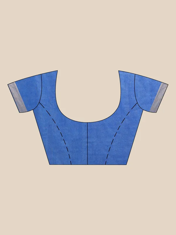 Munga_Silk_Tussar_Blend_Bhagalpuri_Handloom_Moonstone_Egyptian_Blue_&_Havlek_Blue_Saree
