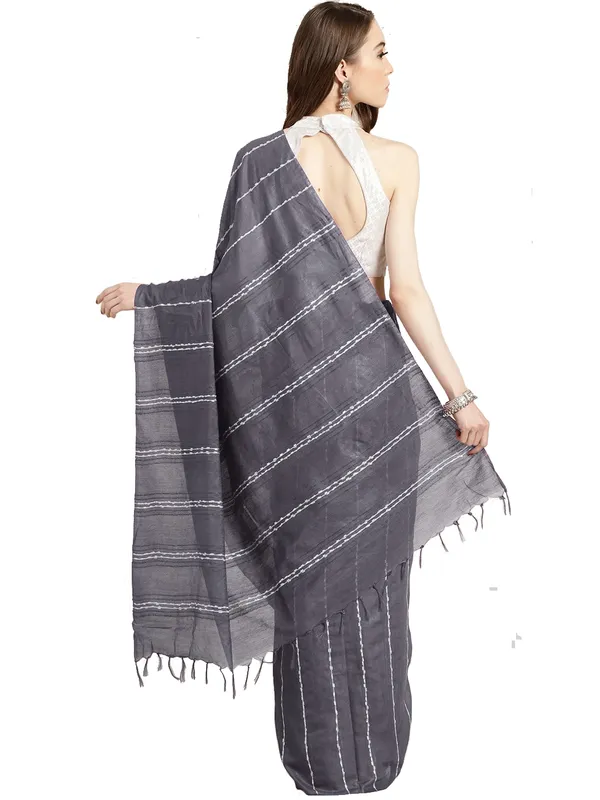 Grey_women's_Kota_Art_Silk_Bhagalpuri_Saree_With_Blouse_Piece