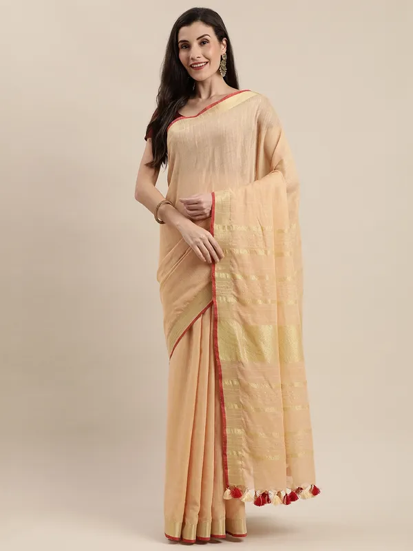 Linen_Cotton_Blend_Contrast_Handloom_Bhagalpuri_Saree_for_Women_(Gold-Calico_Beige-Red)