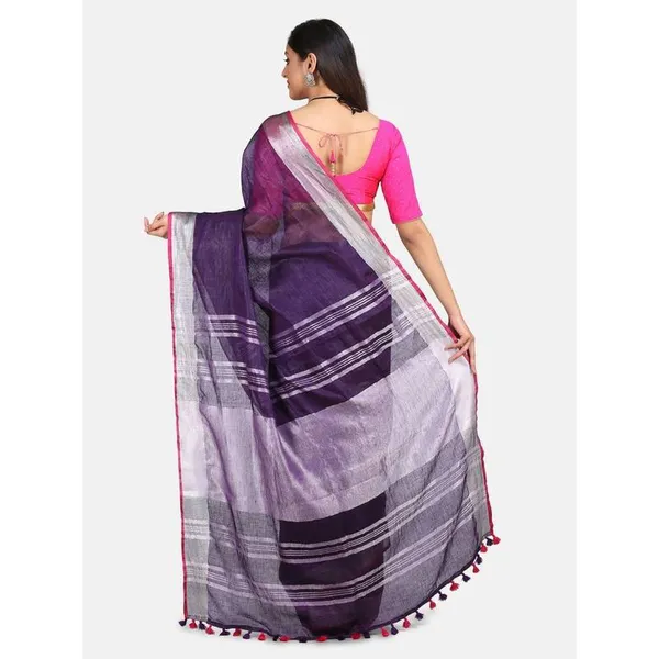 Linen_Cotton_Blend_Contrast_Handloom_Bhagalpuri_Saree_for_Women_(French_Purple-Pink_)