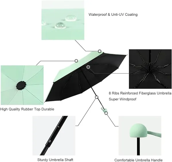 LIGHT_GREEN_Portable_Mini_Capsule_Umbrella