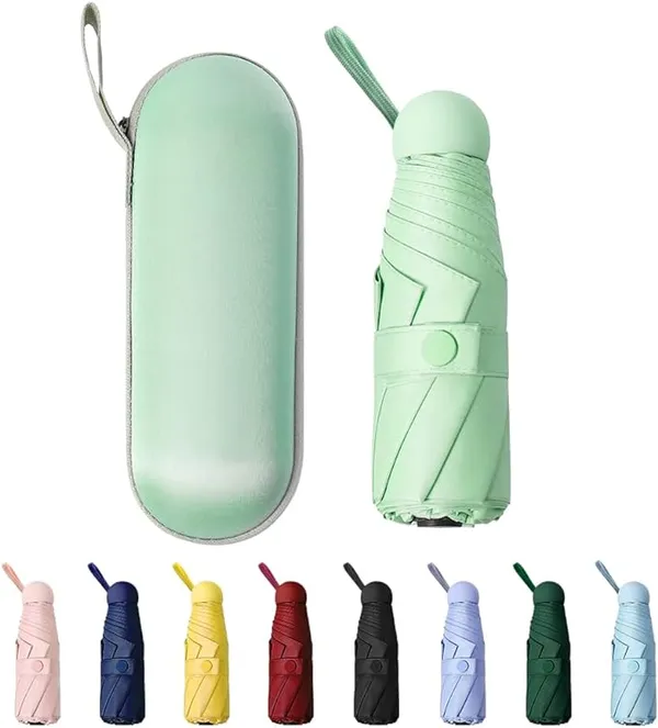 LIGHT_GREEN_Portable_Mini_Capsule_Umbrella