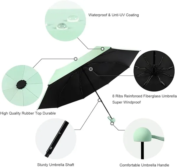 LIGHT_GREEN_Portable_Mini_Capsule_Umbrella