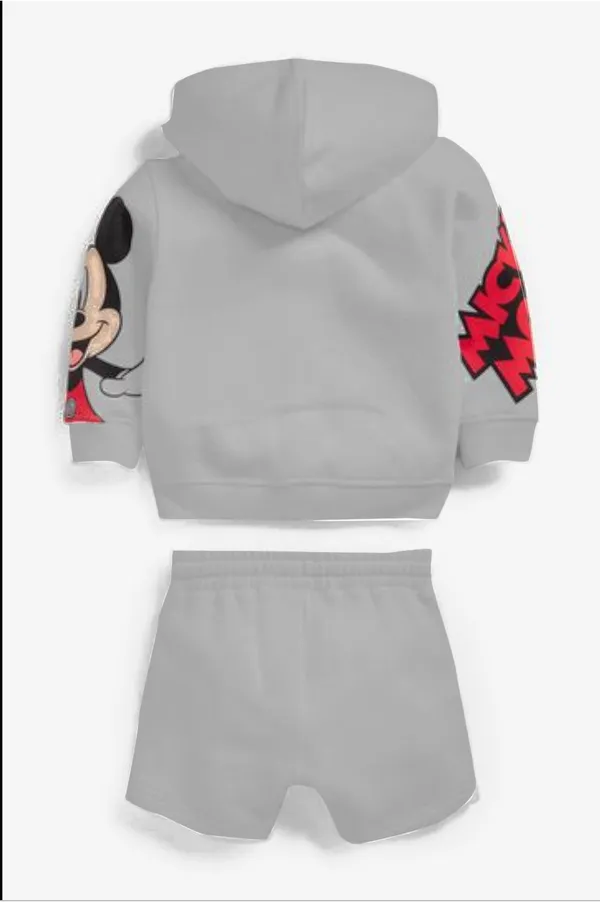 Grey_Baby_Boy_and_Girls_Poly_Cotton_Cartoon_Print_Long_Sleeve_Zipper_Hoodie_With_Shorts