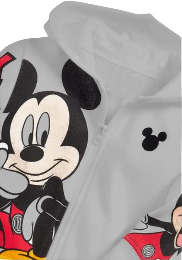 Grey_Baby_Boy_and_Girls_Poly_Cotton_Cartoon_Print_Long_Sleeve_Zipper_Hoodie_With_Shorts