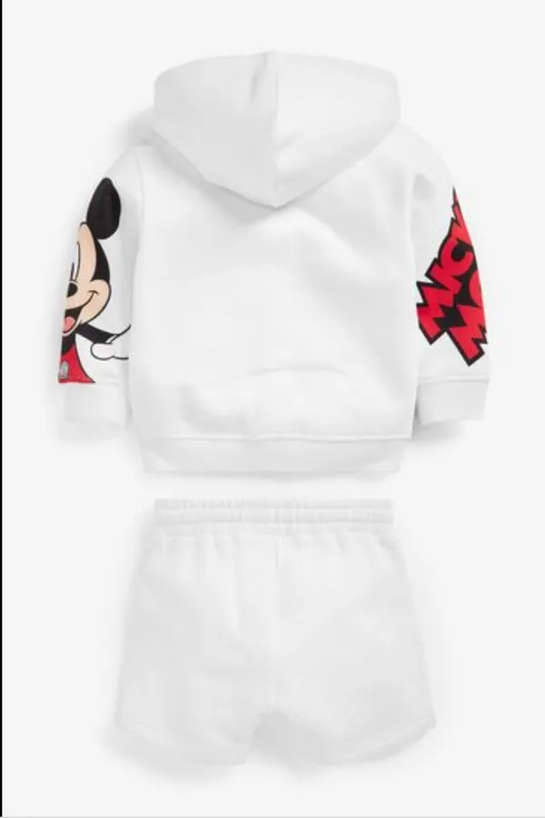 White_Baby_Boy_and_Girl__Poly_Cotton_Cartoon_Print_Long_Sleeve_Zipper_Hoodie_With_Shorts