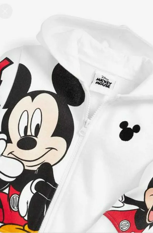 White_Baby_Boy_and_Girl__Poly_Cotton_Cartoon_Print_Long_Sleeve_Zipper_Hoodie_With_Shorts