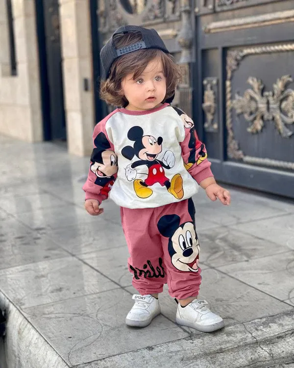 Pink_Boy_and_Girl_Poly_Cotton_Mickey_Mouse_Print_Full_Sleeve_Sweatshirt_with_Pants