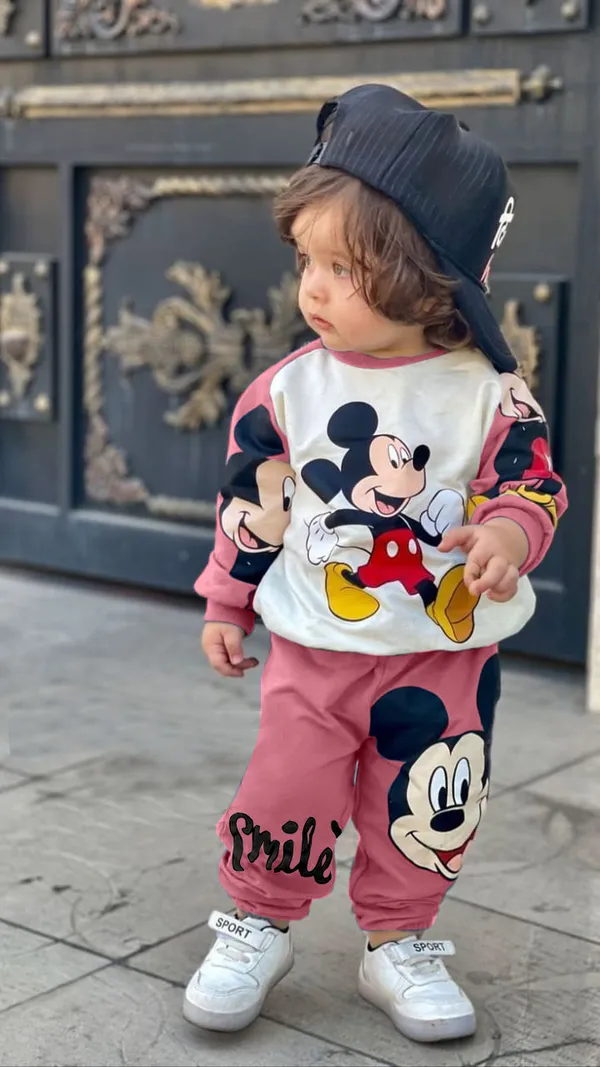 Pink_Boy_and_Girl_Poly_Cotton_Mickey_Mouse_Print_Full_Sleeve_Sweatshirt_with_Pants